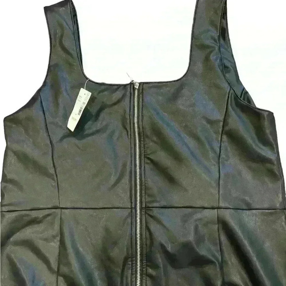 Addition Elle Dress Women's Size 14 Faux Leather NWT - Picture 7 of 8